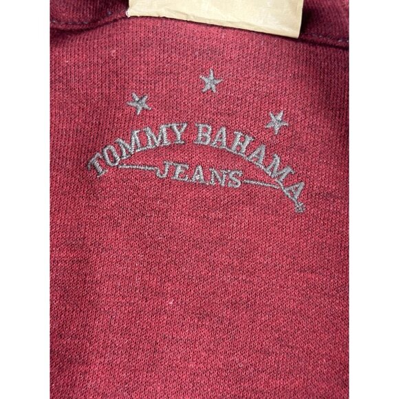 Tommy Bahama Sweater Reversible 1/4 Zip Pullover Men's M Blend Red & Maroon - Picture 6 of 12